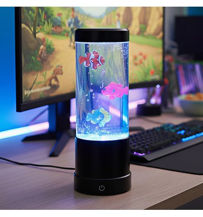 Fiskelampe RGB 30 cm høy - Ø11 cm, perfekt for barn og barnlige sjeler