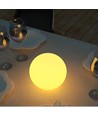 Ø12 cm RGB LED bold - Genopladelig, med fjernbetjening, IP66