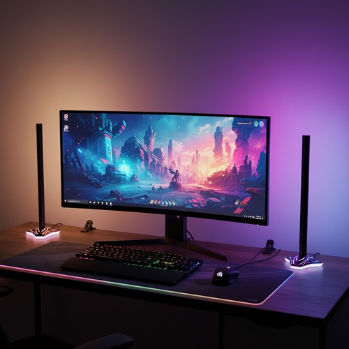 RBGIC Barre lumineuse avec synchronisation d'écran - 2 pièces.