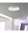60W Designer LED loftslampe med fjernbetjening - Ø49,5cm, dæmpbar, 4000K, hvidt cover