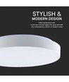 Plafonnier LED Designer 60W avec télécommande - Ø49,5cm, dimmable, 4000K, diffuseur blanc