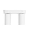 Plafonnier avec 2 spots, GU10 - Blanc, IP20 intérieur, sans source lumineuse