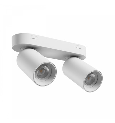 Plafonnier avec 2 spots, GU10 - Blanc, IP20 intérieur, sans source lumineuse