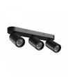 Plafondlamp met 3 spots, GU10 - Zwart, IP20 binnen, zonder lichtbron