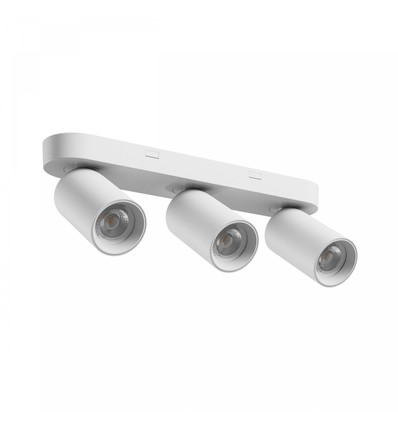 Plafonnier avec 3 spots, GU10 - Blanc, IP20 intérieur, sans source lumineuse