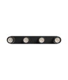 Plafonnier 4 spots, GU10 - Noir, IP20, sans ampoule