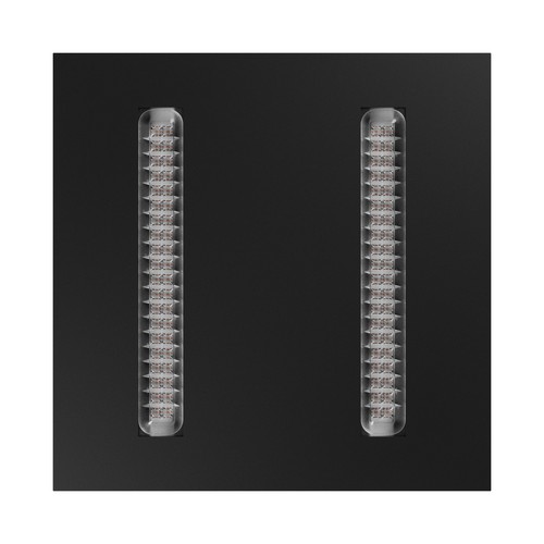 Panneau LED 60x60 ALGINE DOPPIO, 40W - 150lm/W, Cadre noir, 5 ans de garantie, encastrable/en saillie