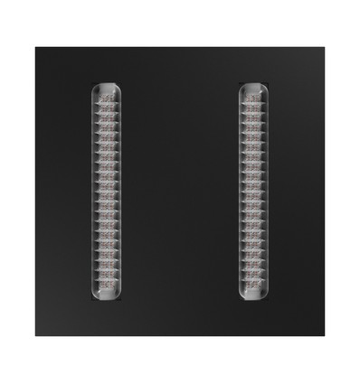 60x60 ALGINE DOPPIO LED panel, 40W - 150lm/W, Sort ramme, 5 års garanti, innfelling/påbygging