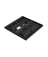 60x60 ALGINE DOPPIO LED panel, 40W - 150lm/W, Sort ramme, 5 års garanti, indbygning/påbygning