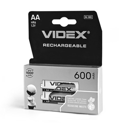 Pile HR6 - Ni-MH rechargeable, 600mAh, 2 pcs