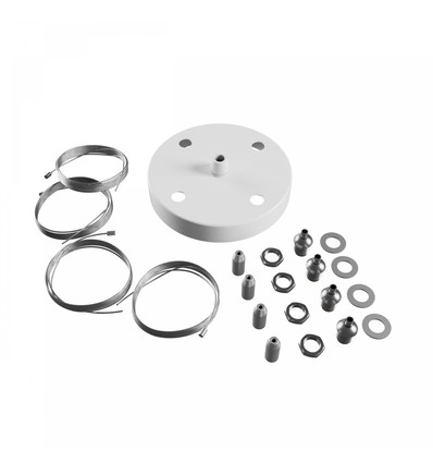 Kit de suspension pour NYMPHEA OPTIMA et FLAT DUO - Blanc, 1 mètre, acier