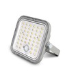 20W LED breedstraler op zonne-energie met sensor - 1400lm, IP65, 5000K, grijs, buiten