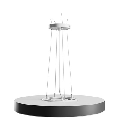 36W Nymphea Optima CCT loftlampe - 120lm/W, Ø40cm, sort ring, justerbar CCT, IP20