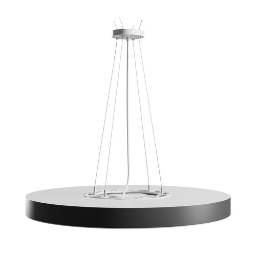 Plafonnier 60cm 65W Nymphea Optima - CCT, 7800lm, anneau noir, garantie 5 ans