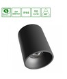 Plafonnier LED Orbito 14W-27W, RA90 - Wattage réglable, UGR19, IP44, 110lm/W, noir, 5 ans de garantie