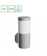 6W Stella Column applique murale CCT - IP44, IK08, gris, incl. ampoule GU10, 3 couleurs de lumière