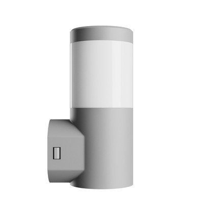 6W Stella Column applique murale CCT - IP44, IK08, gris, incl. ampoule GU10, 3 couleurs de lumière