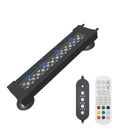 Armature d'aquarium 20cm - 8W, utilisable avec pompe à air, RGB+NW, IP68