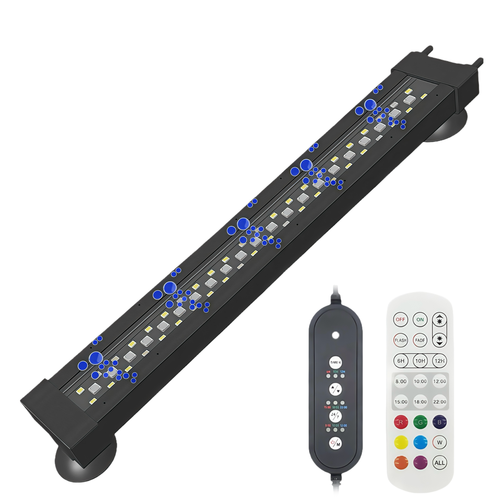 40 cm aquariumarmatuur - 12W, kan worden gebruikt met luchtpomp, RGB+NW, IP68