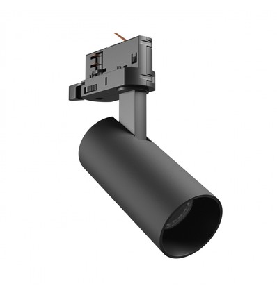 8W 3-fase spanningsrail spot 3-in-1 - 25°, CCT, Zwart