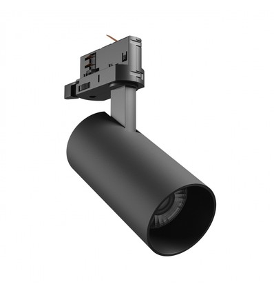 16W 3-faset 3i1 skinnespot - 25°, CCT, Sort