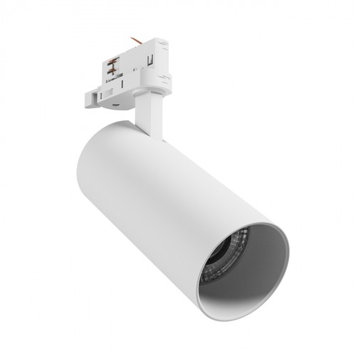 Projecteur sur rail triphasé 24W 3-en-1 - 25°, CCT, Blanc
