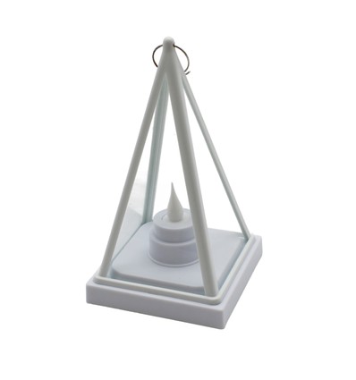 LED lantaarn driehoekig - Wit, batterij, IP54 binnen/buiten