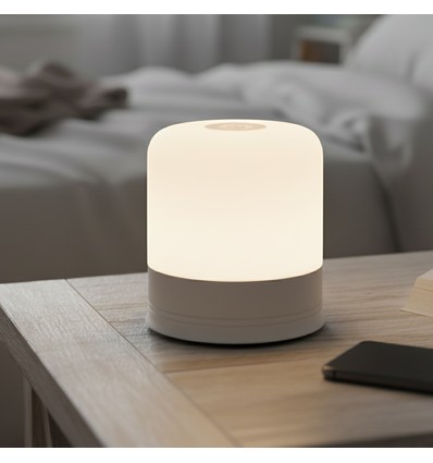 Lampe de table LED rechargeable intérieur/extérieur - Blanc, tactile dimmable, 3 en 1, IP54 extérieur