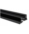 1 mètre de rail pour spots sur rail - Noir, monophasé, 1F2W, complet avec connexion et embout