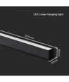 VT-7-44 LED pendelarmatur 40W - lineær, hengende, Samsung-chip, opp/ned system 3i1, svart hus