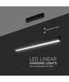 VT-7-44 Suspension LED 40W - linéaire, suspendue, puce Samsung, système haut/bas 3 en 1, boîtier noir
