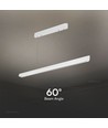 Vt-7-35 LED-lamp 36W - lineaire hangende pendel, Samsung, diffusorplaat type 3i1 wit