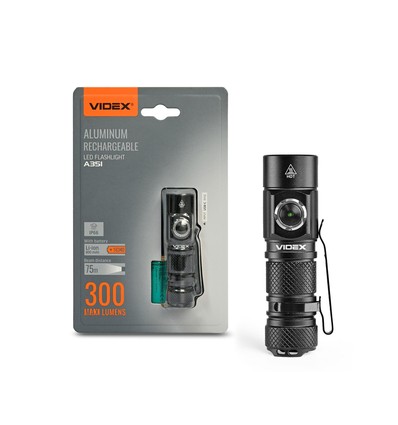 Lampe de poche LED portable - Rechargeable, Étanche, 300lm, 5000K