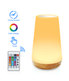 Lampe de table/de chevet LED RGBW rechargeable - Blanc, tactile dimmable, IP20 intérieur