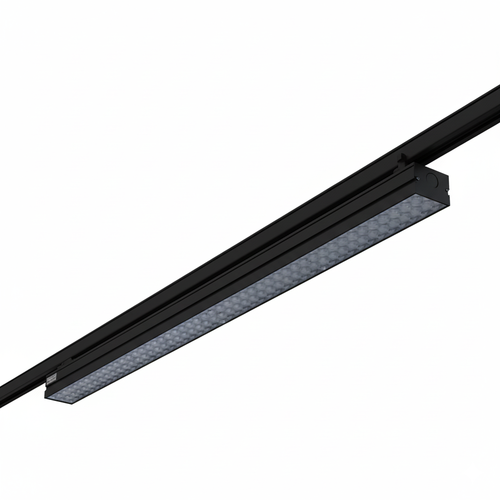 Rail d'éclairage LED triphasé 38W - 170 lm/W, 115 cm, noir, pour bureau et magasin