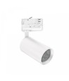 Spot sur rail triphasé 6W GU10 dimmable DimToWarm - Blanc, ampoule DimToWarm incluse