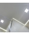 12W 17x17cm LED indbygningspanel - Firkantet, 1200lm, Hul: 15,5 x 15,5 cm, Mål: 17,1 x 17,1 cm