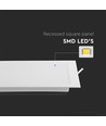 12W 17x17cm LED indbygningspanel - Firkantet, 1200lm, Hul: 15,5 x 15,5 cm, Mål: 17,1 x 17,1 cm