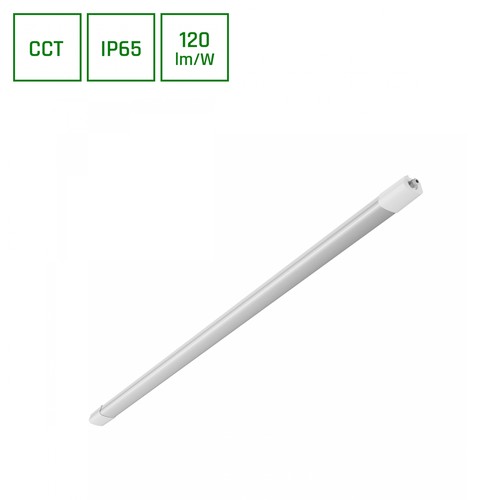 Réglette LED complète 120cm 36W Limea Select - 122lm/W, IP65, 3CCT, câblage traversant, boîtier blanc