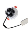 Spot encastrable 3W Ø8,5cm dimmable - 12V/24V, perçage : Ø7,5 cm, dimensions : Ø8,5 cm, bord blanc