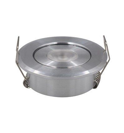 1,5W Ø5,2cm elevator-spot - Hull: Ø4,4 cm, Mål: Ø5,2 cm, 25° spredning, 1m ledning