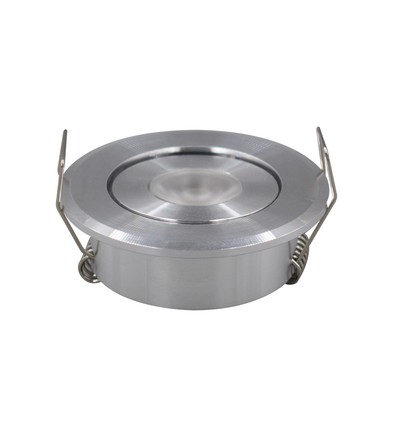 1,5W Ø5,2cm innfellingsspot dimbar - 12V/24V, hull: Ø4,2 cm, mål: Ø5,2 cm, 2,2 cm høy