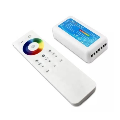 Contrôleur RGB+CCT avec télécommande - Compatible uniquement avec bande RGB+CCT, sans fil RF, 12V (240W), 24V (480W)