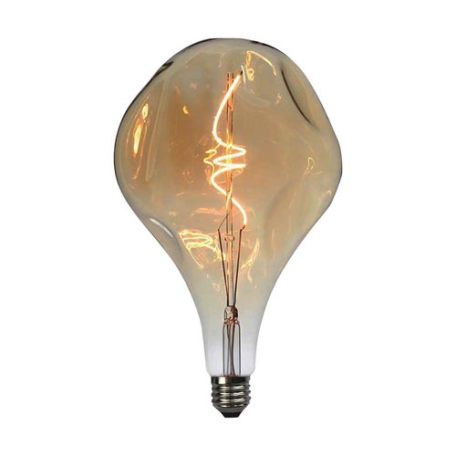 E27 4W LED Filament Spiral lampa - A165, Amber glas, 2700K, 250lm, Ø16,5cm
