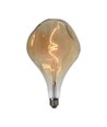 E27 4W LED Filament Spiral pære - A165, Amber glass, 2700K, 250lm, Ø16,5cm