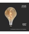 Ampoule LED E27 4W Filament Spirale - A165, verre ambré, 2700K, 250lm, Ø16,5cm