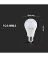 5 pièces ampoule LED RGBW - 6W, Avec télécommande RF, E27