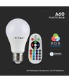 5 pièces ampoule LED RGBW - 6W, Avec télécommande RF, E27