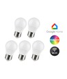 5 stuks E27 5W Wifi LED-lamp - G45, Tuya/Smart Life, werkt met Google Home