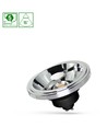 Spot LED 12W AR111 GU10 - 4000K, 15 degrés, COB, noir, garantie 5 ans